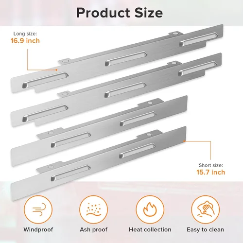Miniatura 2 de Protectores de viento para parrilla Blackstone de 36 pulgadas, pantalla magnética de acero inoxidable para parrilla Blackstone, accesorios