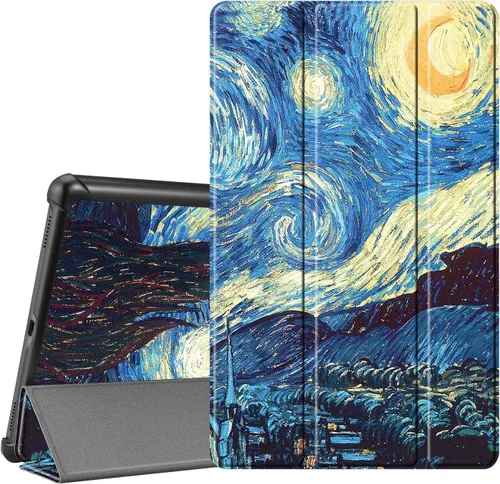Fintie SlimShell - Funda para Samsung Galaxy Tab A 10.1 2019 modelo SM-T510/T515/T517, funda ultradelgada y ligera, diseño de noche estrellada
