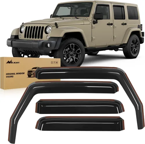 Miniatura 17 de Nilight protectores de lluvia para canal para Ram 1500 2009 2010 2011 2012 2013 2014 2015 2016 2017 2018 Crew Cab, 2019-2023 Ram 1500 Classic Body
