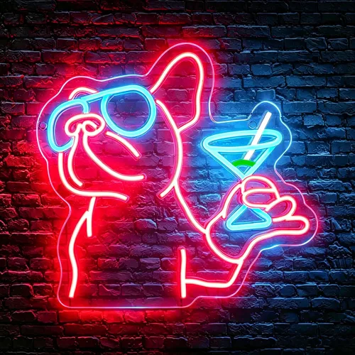 Miniatura 10 de Letrero de neón de feliz cumpleaños, luces de neón LED regulables, para fiesta de cumpleaños, letreros de neón para decoración de pared, alimentados