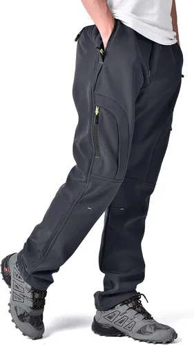 Miniatura 2 de Toomett Pantalones de nieve para senderismo para hombre, esquí, invierno, con forro polar, repelente al agua, campamento, caminar, pesca