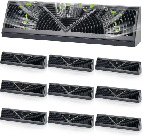 Miniatura 22 de Yaocom Paquete de 2 Rejillas de Registro de Zócalo Tamaño de Abertura de Conducto de 15 Pulgadas Cubiertas de Ventilación para Difusor de Piso