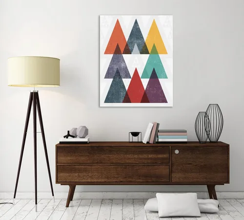 Miniatura 3 de Jaxson Rea "Mod Triangle III v2 Retro II Gallery Wrapped Canvas by Michael Mullan, 20" x 25