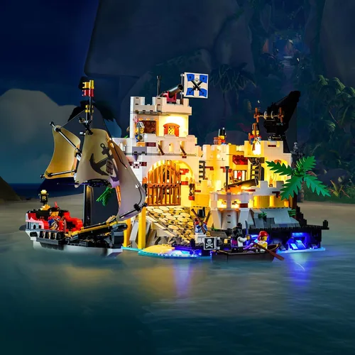 Miniatura 5 de BrickBling Luz LED compatible con Lego Pirates 10320 Eldorado Fortress Building (sin modelo, solo luces), kit de iluminación creativa compatible