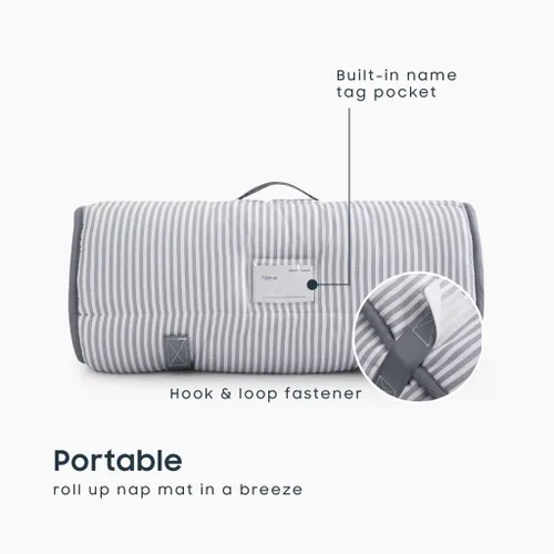 Miniatura 3 de Wake In Cloud - Toddler Nap Mat with Pillow and Blanket, 100% Cotton Fabric, for Kids Boys Girls Ages 3 Plus in Daycare Kindergarten Preschool