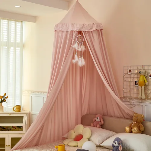 Miniatura 14 de Dosel Decorativo de Princesa para Cama de Niños, Dosel de Cama Suave y Duradero para Habitación de Niñas, Dosel de Tienda, Mosquitero de Ensueño