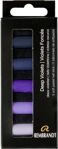 Miniatura 24 de Rembrandt Juego de micro pastel suave, 10 barras de media pieza, selección de tonos oscuros Dark Shades