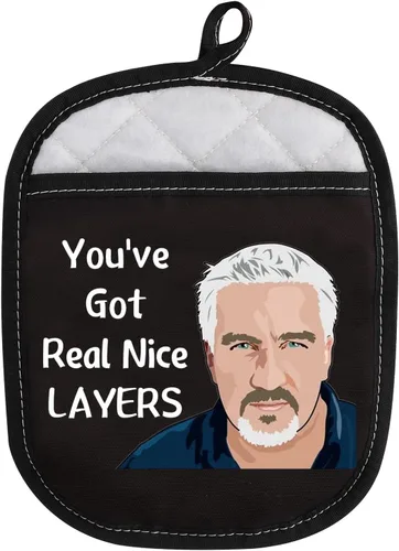 Almohadillas para horno inspiradas en Baking Show con bolsillo You've Got Real Nice Layers Regalo para amantes de los horneados (Got Real Nice Got