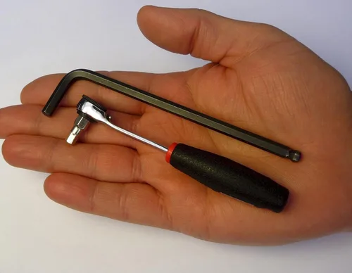 Miniatura 7 de Prestacycle Prestaratchet Bicycle Pro Tool - Trinquete compacto reversible con rueda de pulgar de disco rápido, compatible con brocas hexagonales