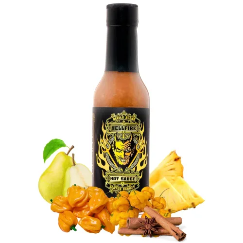 Miniatura 13 de Salsa picante Hellfire Blueberry Hell con pimientos Carolina Reaper, Gourmet, galardonada salsa picante a base de frutas, 5 onzas
