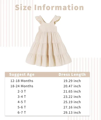 Miniatura 6 de Vestido de princesa sin mangas con diseño de arco iris para niñas pequeñas vestido de playa con mariposas