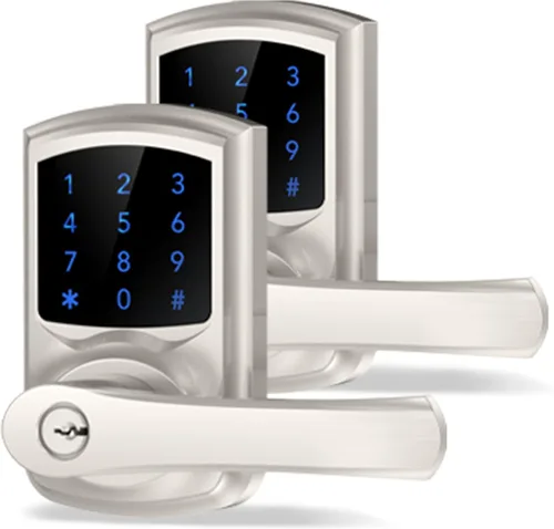 Miniatura 14 de HIDALIFE Cerradura de puerta de entrada sin llave, teclado electrónico con asa, pantalla táctil, bloqueo automático, contraseña antiespía, fácil