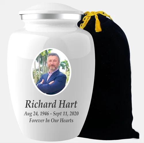 Miniatura 26 de Urnas de cremación con fotos personalizadas para cenizas adultas, hombres y mujeres, Urnas funerarias personalizadas de 200 libras para cenizas