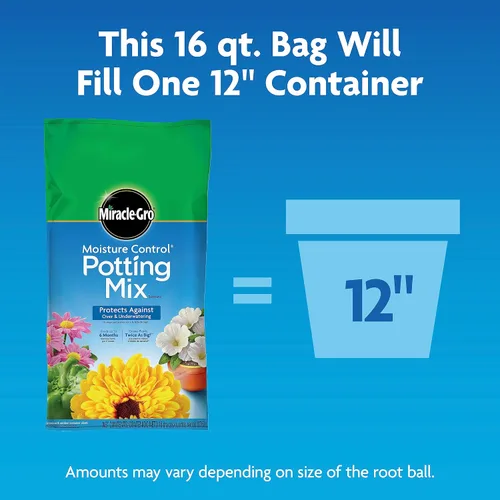 Miniatura 7 de Miracle-GRO Mezcla para macetas con control de humedad, para plantas en contenedor, protege contra el riego excesivo y insuficiente, 16 cuartos