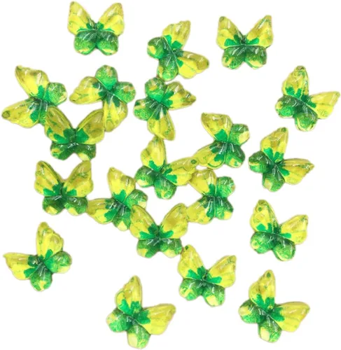 Miniatura 22 de Diamantes de imitación de mariposa con parte trasera plana, 80 unidades de 0.394 pulgadas, dijes de mariposa de resina para uñas, adornos, álbumes