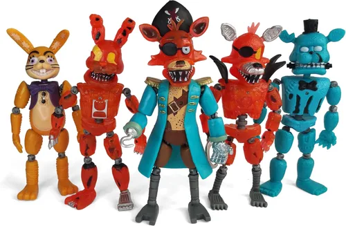 Toysvill Inspirado en el juego Five Nights | FNAF | Colección Piratas | Juego de 5 figuras de acción de Freddi [Freddi, Bonnie, Fazbear, Curse of