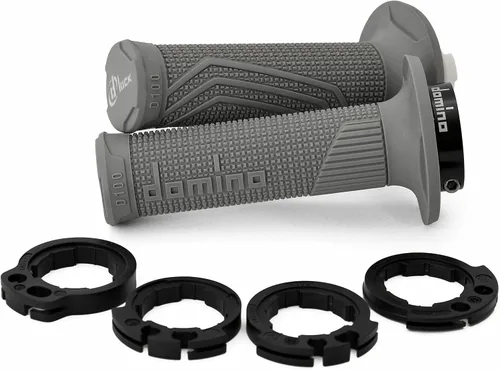 Miniatura 9 de Domino Racing D100 Lock On Grips para motocross Negro