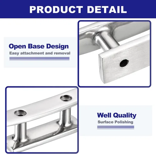 Miniatura 3 de uxcell Boat Cleat Open Base, 316 Stainless Steel Dock Cleat for Kayak Boat
