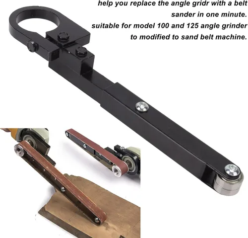 Miniatura 5 de Fdit Accesorio para lijadora de banda, lijadora de archivos de detalles, piezas de amoladora de correa, acero resistente, impacto de bajo ruido