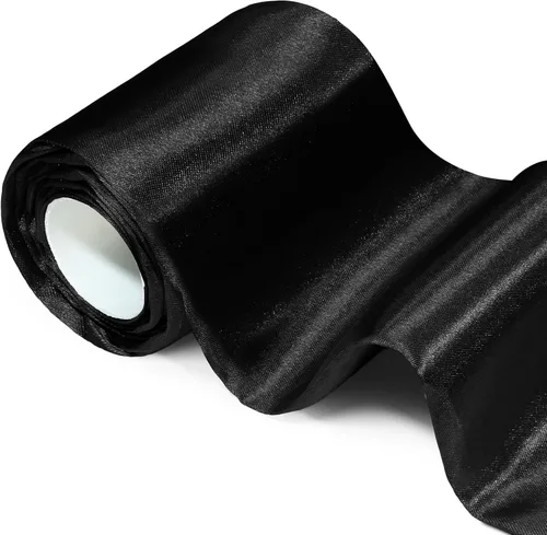 Miniatura 13 de KKJIAF Tela de satén negro, 63 pulgadas de ancho, tela sedosa brillante para vestido, camisas, camino de mesa, servilleta, mantel, decoración