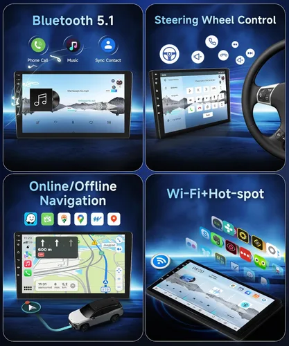 Miniatura 8 de 8Core4+64G Estéreo de coche para Toyota Avalon 2006-2010 Wireless CarPlay/Android Auto Android Radio con Qualcomm 9 pulgadas IPS pantalla táctil