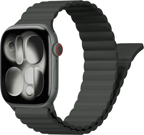 Miniatura 25 de BXUXOHS - Bandas deportivas magnéticas para Apple Watch de 40mm, 38mm, 41mm, 42mm, 44mm, 45mm, 46mm, iWatch para mujeres y hombres, correa