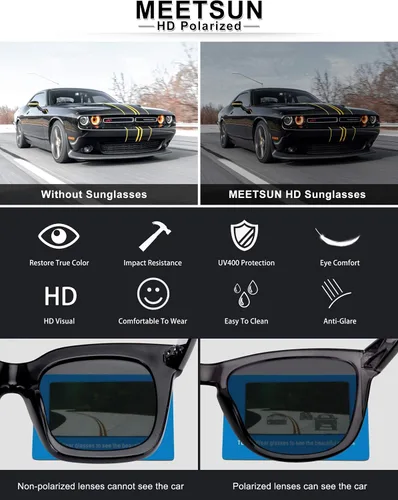 Miniatura 5 de MEETSUN Polarized Sunglasses for Women Men Classic Retro Designer
