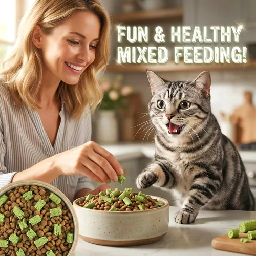 Miniatura 6 de 10Pcs/50g Cat Toys Kitten Freeze Dried Catnip Cat Grass Teething Stick Treat for Indoor Cats Edible Removal Hairballs Kitten Toys Kitty Chew for