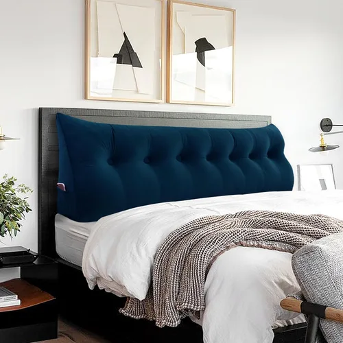 Miniatura 27 de Almohada de cabecero triangular - Almohada grande para cama de 3 en 1 como almohada de lectura en cuña, almohada grande para sofá o cama de día