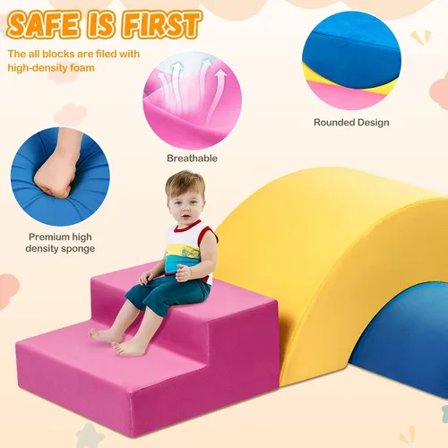 Miniatura 3 de Edbuosy Juguetes de escalada suaves para niños pequeños, juego de 5 bloques de escalada de espuma para bebés, para interiores, juguetes de escalada