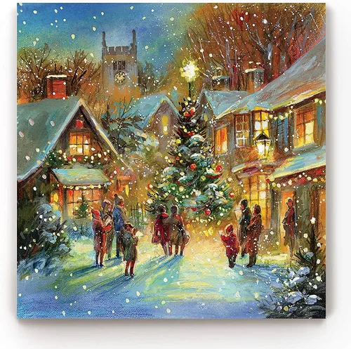 Miniatura 35 de Renditions Gallery Arte de pared de Doce días de Navidad, cuatro pájaros cantores, bonita obra de arte de invierno, decoración de canción navideña