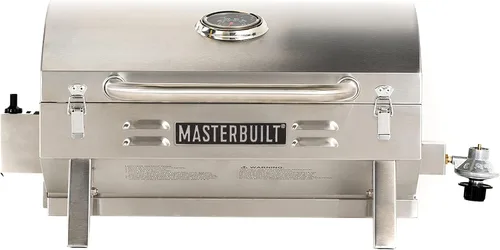 Miniatura 2 de Masterbuilt Parrilla de propano portátil MB20030819 + adaptador de repuesto para tanque de propano GasOne