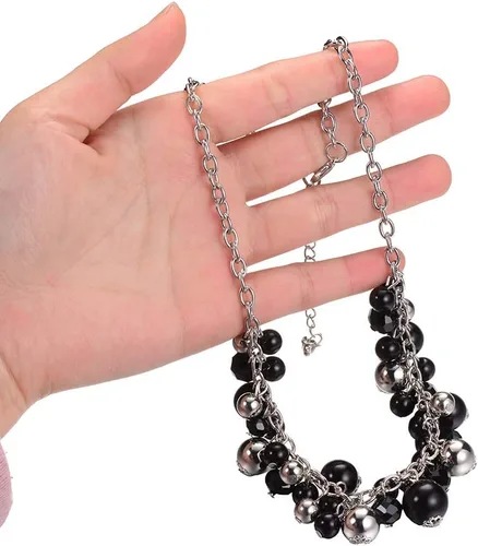Miniatura 3 de Collares con colgante de cadena corta para mujer, joyería de moda de plata con perlas y cuentas de cristal, regalos de cumpleaños para mujer
