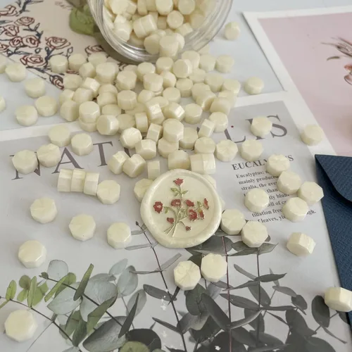 Miniatura 2 de Cuentas de cera de sellado, 200 cuentas de sello de cera octagonal a granel para invitaciones de boda, envoltura de regalos de Navidad, tarjetas