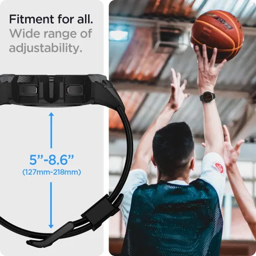 Miniatura 4 de Spigen Rugged Armor Pro - Correa diseñada para Samsung Galaxy Watch FE (2024), 5 de 1.575 in (2022), 4 de 1.575 in (2021) con protector de funda
