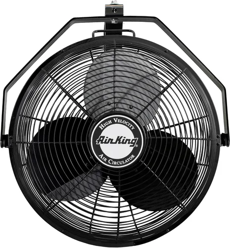 Miniatura 9 de Air King 9518 Ventilador de montaje en pared de grado industrial de 18 pulgadas, 1/6 caballos de fuerza, negro