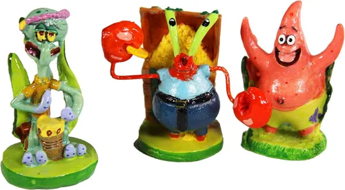 Miniatura 3 de Penn-Plax Spongebob Squarepants Casa de la Isla de Pascua de Squidward - Adorno de acuario con licencia oficial - Mediano (SBR11)