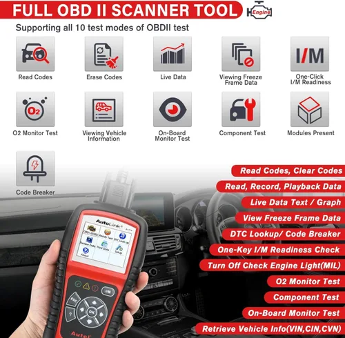 Miniatura 3 de Herramienta de escaneo con 6 modalidades Autel AL519 Autolink mejorado OBD