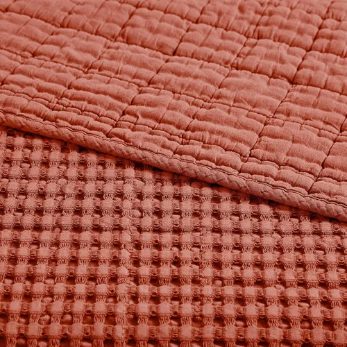 Miniatura 4 de Levtex Home - Colección Mills Waffle - Manta - Waffle de algodón Adobe - Tamaño de la manta 50 x 60 pulgadas.