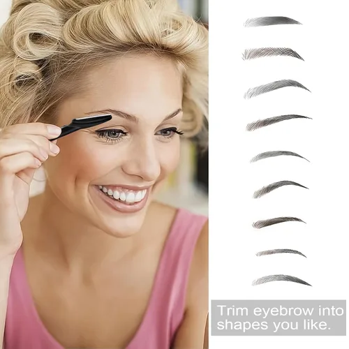 Miniatura 4 de HFATMOS 12 maquinillas de afeitar para cejas, maquinillas de afeitar faciales multiusos, herramientas de dermaplaning exfoliantes, afeitadora