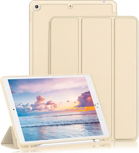 Miniatura 18 de Funda para iPad 8ª/7ª generación (2020/2019) iPad 10.2 pulgadas con soporte para lápices [encendido/apagado] funda protectora con soporte magnetico
