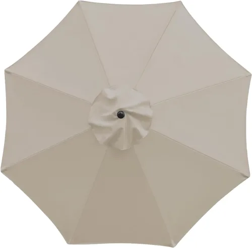 Miniatura 9 de Sombrilla de repuesto Sunnyglade de 9 pies para patio, toldo de mercado para exteriores con 8 varillas Canela
