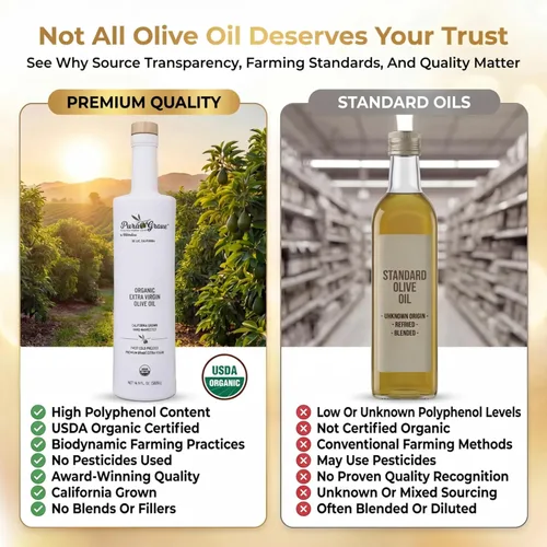 Miniatura 6 de Pura Grove Aceite de Oliva Virgen Extra Orgánico Prensado en Frío Grado Premium - Alto en Polifenoles - Cosechado a Mano y Cultivado en California