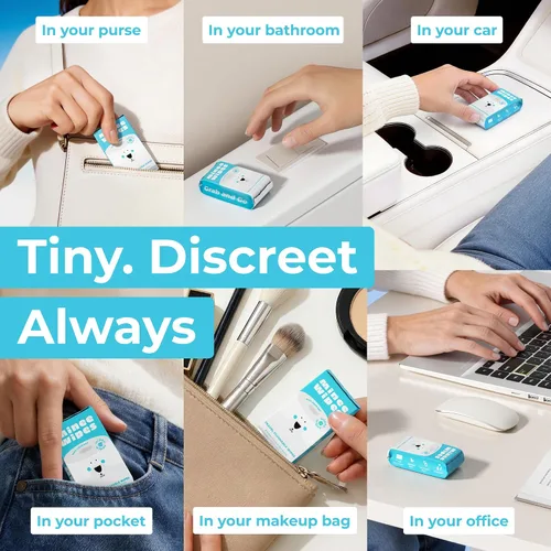 Miniatura 4 de Impossibly Compact - Toallitas desechables de viaje, 99.5% de agua y aloe, seguras para pieles sensibles e hipoalergénicas, esenciales de viaje