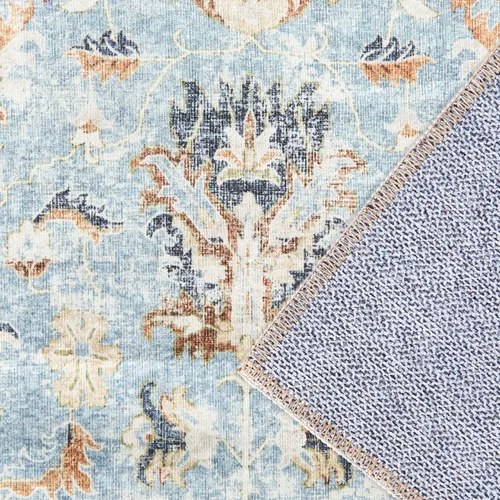 Miniatura 6 de jinchan Alfombra de entrada de 2 x 3 pulgadas, lavable, diseño floral vintage, tapete pequeño para interiores, bohemio, ligero, delgado