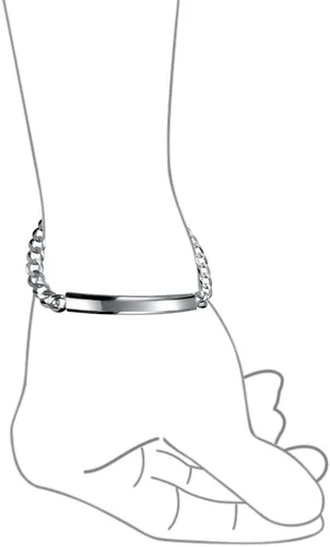 Miniatura 4 de Bling Jewelry Personalize Bar Name Plated identification ID Bracelet For Men with Mariner, Curb, Figaro, Link Chain .925 Sterling Silver Made In