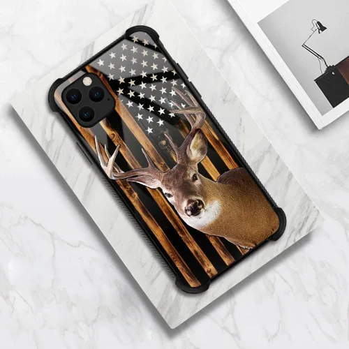 Miniatura 5 de Funda compatible con iPhone 13 Mini, fundas para mujeres y niñas, diseño de bandera de venado y cola blanca Bandera de ciervo de cola blanca