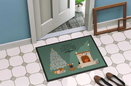 Miniatura 4 de Caroline's Treasures CK7576MAT - Felpudo marrón con diseño de bulldog francés de Navidad para todos, de 18 x 27 pulgadas, para interiores