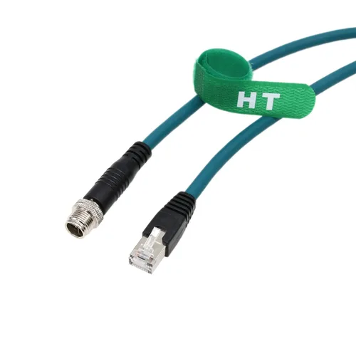 Miniatura 6 de M12 Ethernet 8 Pin X-Code RJ45 CAT-7e GigE Cable para cámara Basler Cognex Vision Sensor Lector de Código de Barras PLC Router Switch Red 1M