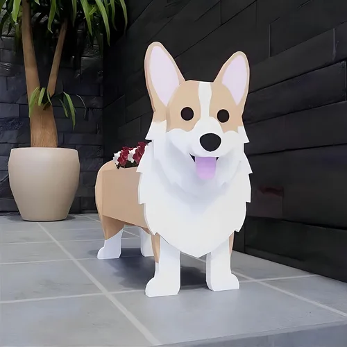 Miniatura 18 de Beagles - Contenedor para plantas con forma de perro, para amantes de las mascotas, maceta de PVC lindo para perros, macetas de cara para decoración